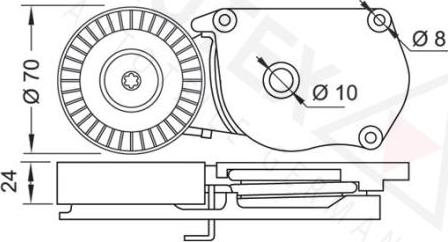 Autex 654165 - Ремъчен обтегач, пистов ремък vvparts.bg