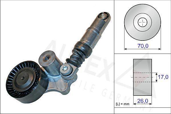 Autex 654848 - Ремъчен обтегач, пистов ремък vvparts.bg