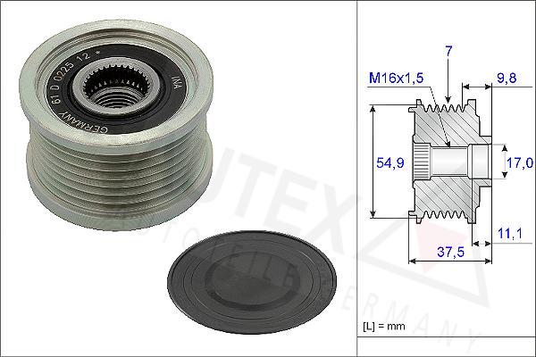 Autex 654804 - Ремъчна шайба, генератор vvparts.bg