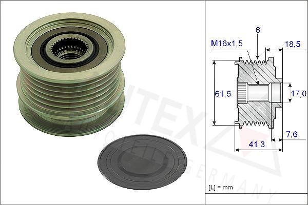 Autex 654803 - Ремъчна шайба, генератор vvparts.bg