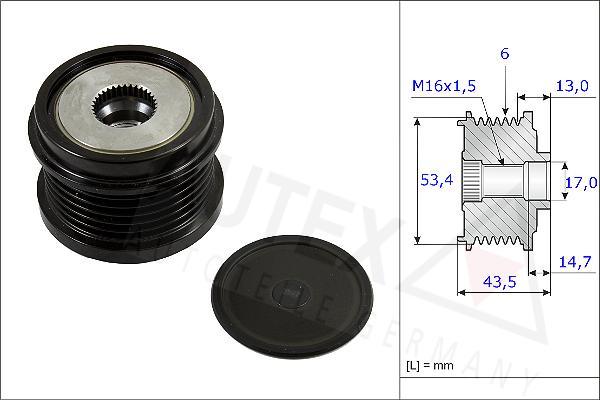 Autex 654810 - Ремъчна шайба, генератор vvparts.bg