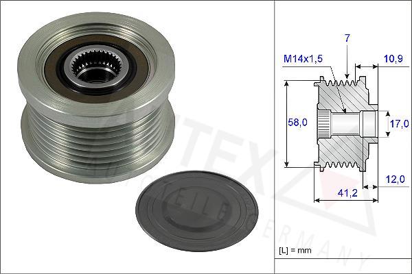 Autex 654817 - Ремъчна шайба, генератор vvparts.bg