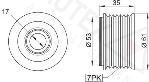 Autex 654304 - Ремъчна шайба, генератор vvparts.bg