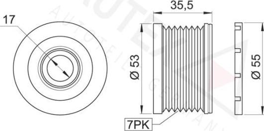 Autex 654301 - Ремъчна шайба, генератор vvparts.bg