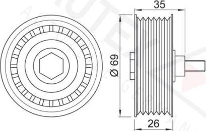 Autex 654256 - Паразитна / водеща ролка, пистов ремък vvparts.bg