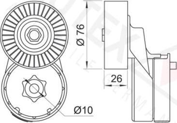 Autex 654269 - Ремъчен обтегач, пистов ремък vvparts.bg