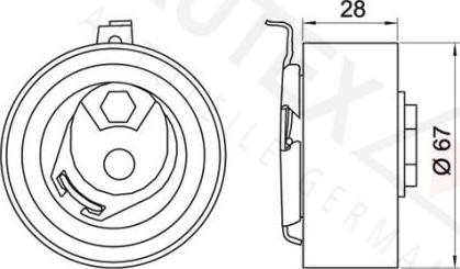 Autex 654235 - Обтяжна ролка, ангренаж vvparts.bg