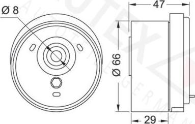 Autex 654237 - Обтяжна ролка, ангренаж vvparts.bg