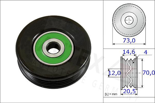 Autex 654732 - Паразитна / водеща ролка, пистов ремък vvparts.bg