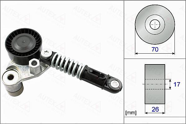 Autex 655096 - Ремъчен обтегач, пистов ремък vvparts.bg