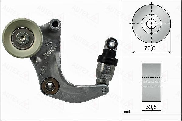 Autex 655017 - Ремъчен обтегач, пистов ремък vvparts.bg