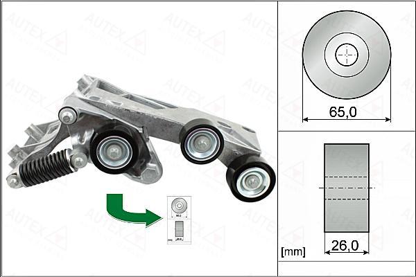 Autex 655081 - Ремъчен обтегач, пистов ремък vvparts.bg