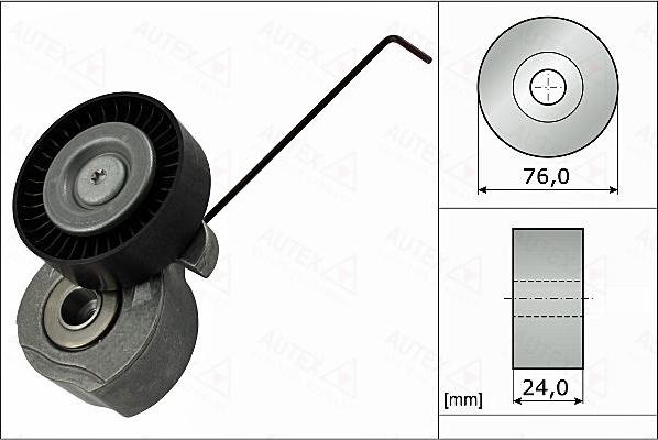 Autex 655070 - Ремъчен обтегач, пистов ремък vvparts.bg