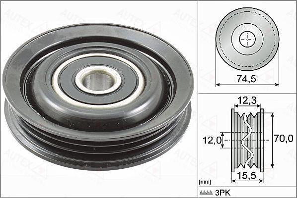 Autex 655127 - Паразитна / водеща ролка, пистов ремък vvparts.bg