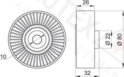 Autex 651949 - Паразитна / водеща ролка, пистов ремък vvparts.bg