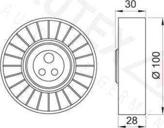 Autex 651947 - Паразитна / водеща ролка, пистов ремък vvparts.bg