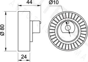 Autex 651496 - Паразитна / водеща ролка, пистов ремък vvparts.bg