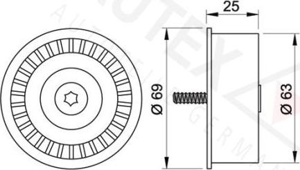 Autex 651458 - Паразитна / водеща ролка, зъбен ремък vvparts.bg