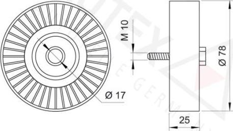 Autex 651654 - Паразитна / водеща ролка, пистов ремък vvparts.bg