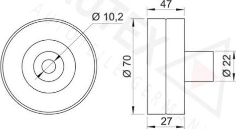 Autex 651061 - Паразитна / водеща ролка, пистов ремък vvparts.bg