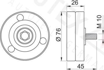 Autex 651146 - Паразитна / водеща ролка, пистов ремък vvparts.bg