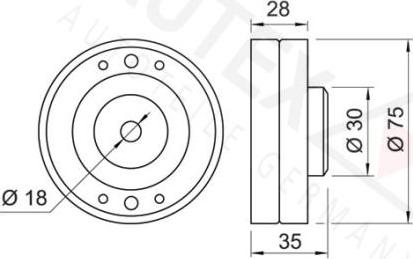 Autex 651109 - Паразитна / водеща ролка, зъбен ремък vvparts.bg