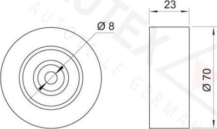 Autex 651179 - Паразитна / водеща ролка, пистов ремък vvparts.bg