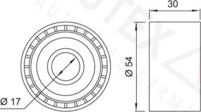 Autex 651174 - Паразитна / водеща ролка, пистов ремък vvparts.bg