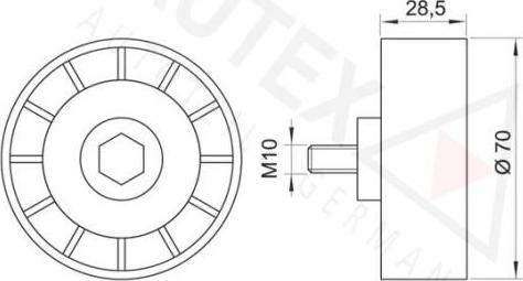 Autex 651173 - Паразитна / водеща ролка, пистов ремък vvparts.bg