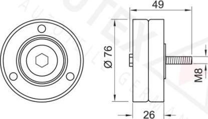 Autex 651843 - Паразитна / водеща ролка, пистов ремък vvparts.bg