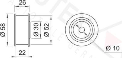 Autex 651800 - Паразитна / водеща ролка, зъбен ремък vvparts.bg