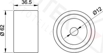 Autex 651821 - Паразитна / водеща ролка, зъбен ремък vvparts.bg
