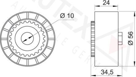 Autex 651345 - Паразитна / водеща ролка, пистов ремък vvparts.bg