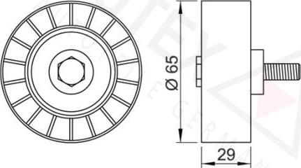 Autex 651351 - Паразитна / водеща ролка, пистов ремък vvparts.bg