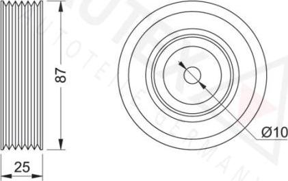 Autex 651334 - Паразитна / водеща ролка, пистов ремък vvparts.bg