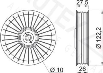 Autex 651240 - Паразитна / водеща ролка, пистов ремък vvparts.bg