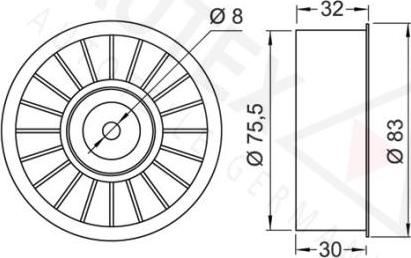 Autex 651250 - Паразитна / водеща ролка, зъбен ремък vvparts.bg