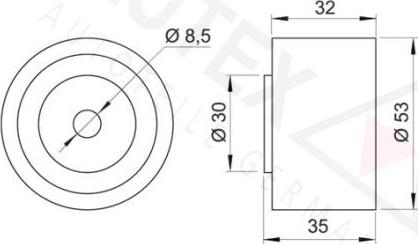 Autex 651252 - Паразитна / водеща ролка, зъбен ремък vvparts.bg