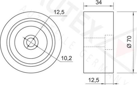 Autex 651231 - Паразитна / водеща ролка, зъбен ремък vvparts.bg