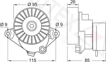 Autex 601465 - Ремъчен обтегач, пистов ремък vvparts.bg