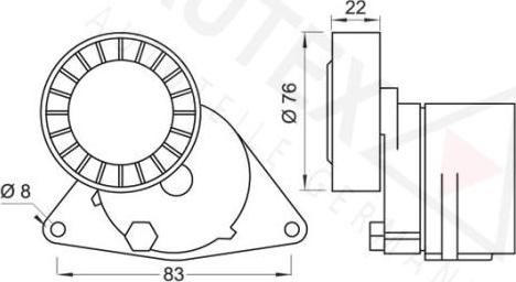 Autex 601398 - Ремъчен обтегач, пистов ремък vvparts.bg