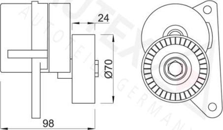 Autex 601301 - Ремъчен обтегач, пистов ремък vvparts.bg