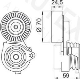 Autex 601721 - Ремъчен обтегач, пистов ремък vvparts.bg