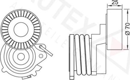 Autex 602048 - Ремъчен обтегач, пистов ремък vvparts.bg