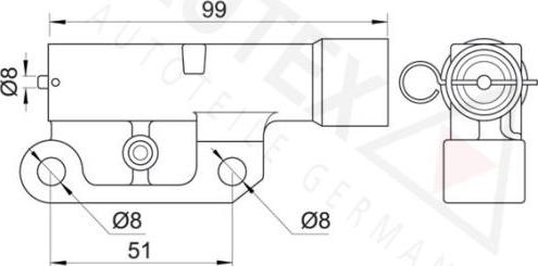 Autex 612022 - Демпер (успокоител-ртепт.вибр.), зъбен ремък vvparts.bg