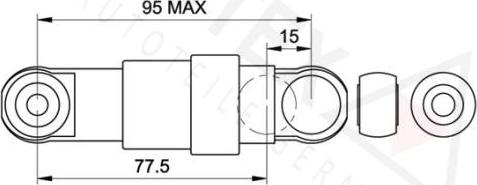 Autex 631475 - Демпер (успокоител-трепт.вибр.), пистов ремък vvparts.bg