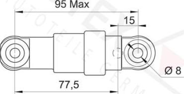 Autex 631178 - Демпер (успокоител-трепт.вибр.), пистов ремък vvparts.bg