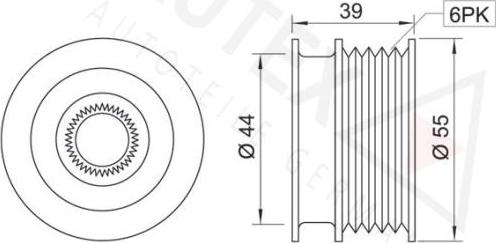 Autex 621006 - Ремъчна шайба, генератор vvparts.bg