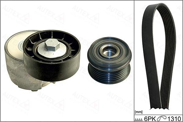 Autex 702909 - Комплект пистов ремък vvparts.bg