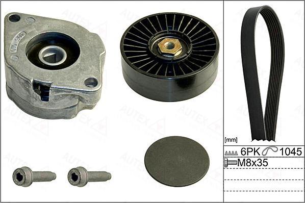 Autex 702906 - Комплект пистов ремък vvparts.bg